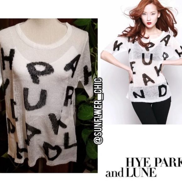 New Hye Park and Lune Bianca High End Academia Fashion Alphabet Sweater - Picture 9 of 9